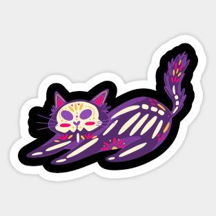 Muerte Cat Stretch Sticker